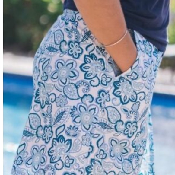 RipSkirt Hawaii Seaglass Floral Print Wrap Skirt Size Small with Pockets - Picture 5 of 11